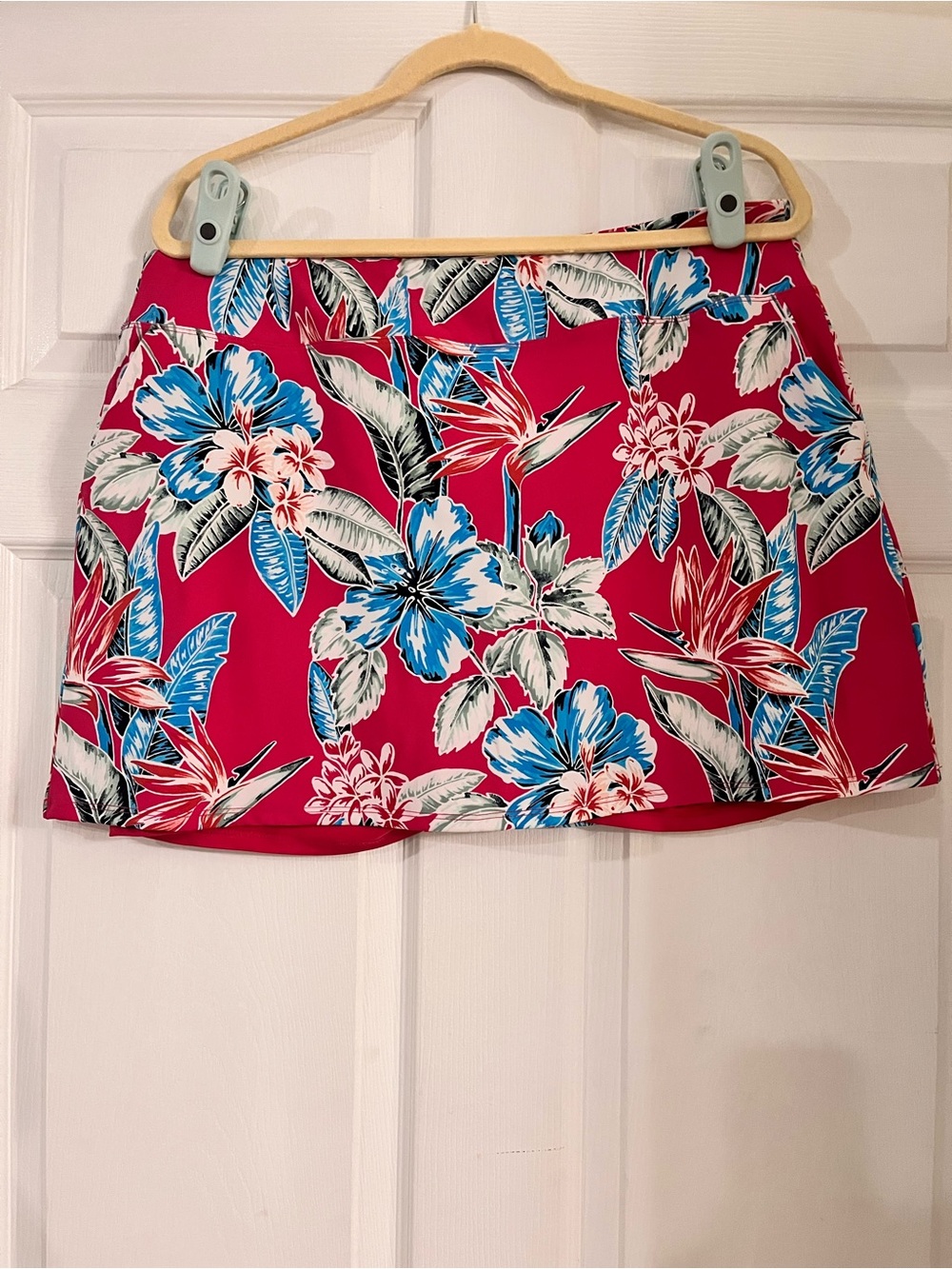 Tommy Bahama Golf vibrant pull on skort pickleball tennis pink blue women’s XL